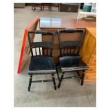 Pair of Antique Hitchcock Style Gold/black Chairs