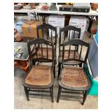 Set of 4 Cane Bottom Chairs