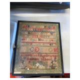 Antique Needlepoint Sampler