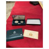 Columbus Quincentenary Proof Silver Dollar & Half