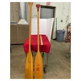 2 Wooden Paddles Oars