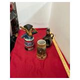 Brown Jug, Bicentennial Stein & Democrat Decanter