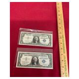 2 1957 $1 Silver Certificates
