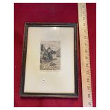 Chalean Signed Etching