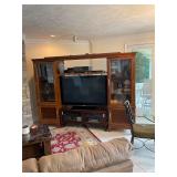 Large TV and Pulaski Display Cabinet