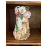Cheetah Fitz and Floyd  Vase