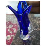 Cobalt Blue Art Glass Vase
