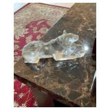 Baccarat Art Glass Lions