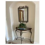 Iron Leg Entry Table and Mirror