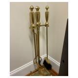 Brass Fireplace Set