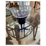 Cobalt Crystal Vase Bowl