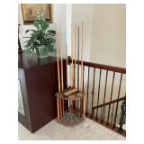 Pool Cue Stand and Cues