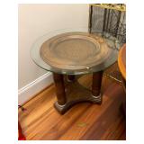 Glass Top End Table