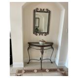 Iron Leg Entry Table and Mirror
