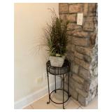 Metal Plant Stand and Artificial Plant