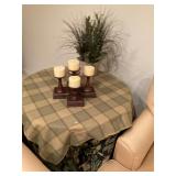 Round Table with Cover and Decor