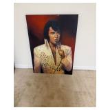Large Original Oil Painting Signed The King Elvis