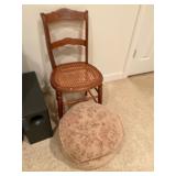 Antique Chair and Ottoman