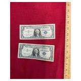 2 1957 $1 Silver Certificates