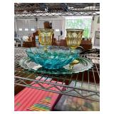 4 Piece Colored Glass Lot
