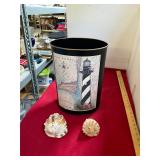 Hatteras Waste Can and Seashells