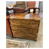 3 Drawer Brass Accent Chest