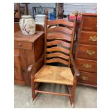 Acorn Ladderback Rush Bottom Rocker