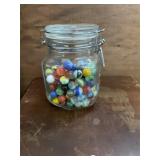 Vintage Marbles in Mason Jar