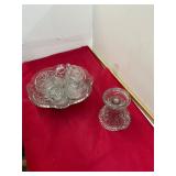 Pressed Glass Punch Bowl Set