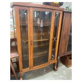 Antique Bow Center China Cabinet