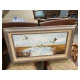 Waterfowl Oil on Canvas Signed and Dated