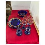 Cobalt Dishes Lot