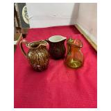 Art Glass and Pottery  Pitchers