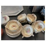 Doubled Handle Cup and Saucer China Lot