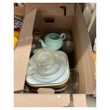 Glassware Tea Pot Box Lot