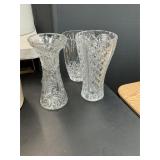 4 Crystal Vases