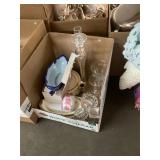 Delft and Glassware Box Lot