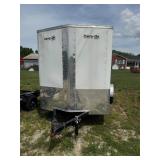 6x12 CGBN White 3K Barn Door Enclosed Trailer