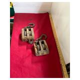 2 Antique Wooden Blocks