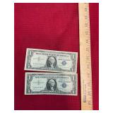 2 $1 Silver Certificates