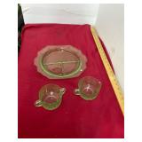 Green Depression Glass uranium Lot