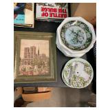 Vintage Wall Art, Collectible Plates, and Tray