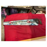 Signed Hand Painted Antique Saw