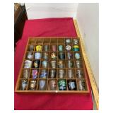 Vintage Shot Glass Shelf and Lot