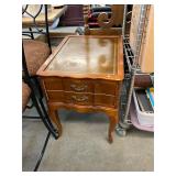 Leather Top End Table