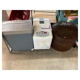 Paper Shredder, Bread Machine, and Stool