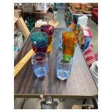 Colored Juice Glasses Lot