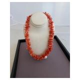 Sterling Clasp Coral Necklace