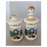 2 Old Fitzgerald Virginia Decanters