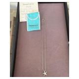 Tiffany and Co Starfish Charm and Sterling Chain